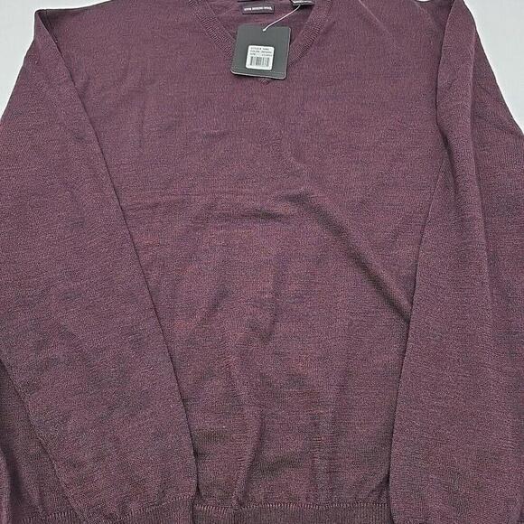 Aureus 100% Merino‎ Wool Pullover Swaeter Mens XL Preppy Academia Zinfandel - Picture 9 of 11